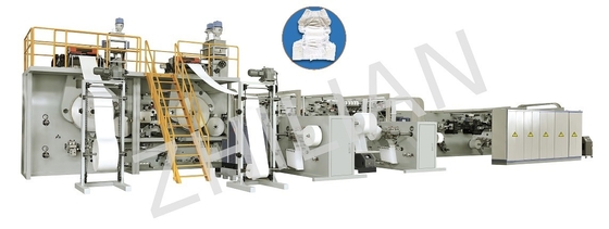 Volle elastische Bund-Baby-Windel-Maschine 450ppm zu 600ppm